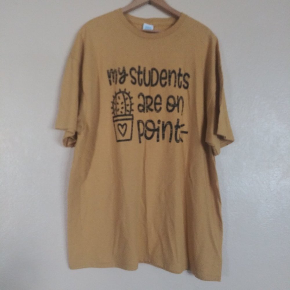 Teacher Funny Cactus T-Shirt Women's 2XL
